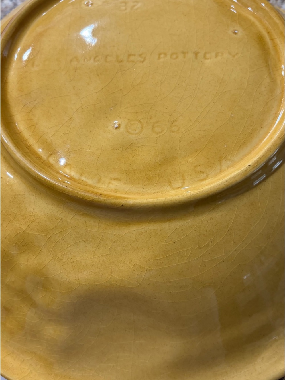 Yellow Floral Ceramic Serving Bowl - Picture 3 of 4